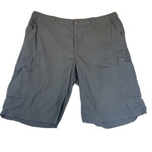 Columbia Omni Shade Cargo Shorts Men 40W Grey Pockets Quick Dry Swim to Golf